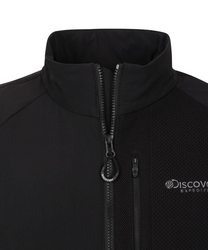 Мужская тканая тренировочная куртка Discovery Expedition с высоким воротником для активного отдыха (черный)