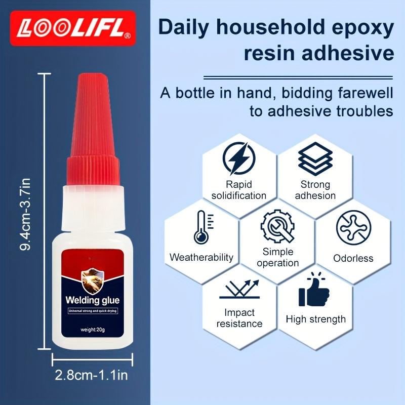 Super Glue Quick 10 Second Cure, Strong Bond for Plastic, Metal, Wood, Stone, Ceramic, Glass Multi-Purpose Epoxy Resin Adhesive