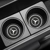LJX1  2pc Car Cup Holder Coaster Non Slip Pad Mat Interior Decor Accessorie For Mercedes Benz AMG GLC GLE CLA W206 W204 W205 W203 W211