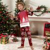 Christmas Print Cute Family Set Pajamas, Home Clothes, Family Set Long Sleeve Top Pants Set