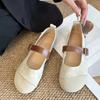 Модные женские туфли-лоферы из замши и кожи, женская обувь в стиле ретро с мягкой подошвой, удобные балетки в корейском стиле с круглым носком, повседневная обувь