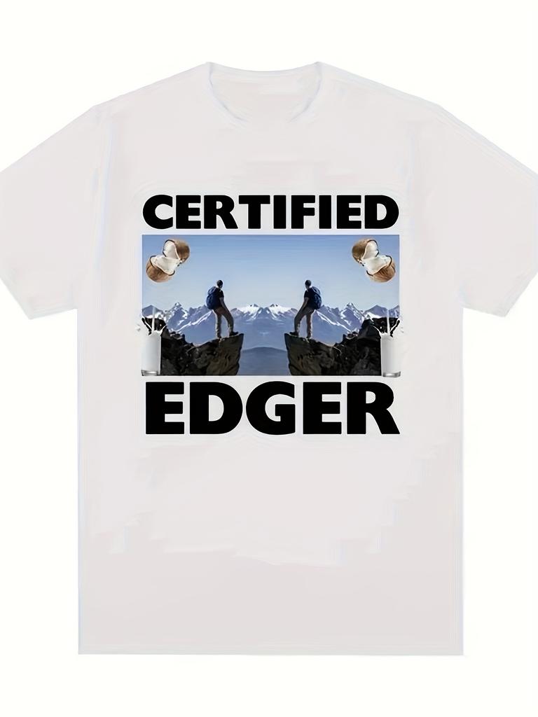 New Fashionable Edge Meme Pattern TShirt Funny NutFree Novel Casual and Comfortable ShortSleeve Shirt