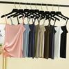 Summer Modal Spaghetti Strap Top Women Slash Neck Sleeveless Tank Tops Camisole Top Solid Color Basic Strapless Camis