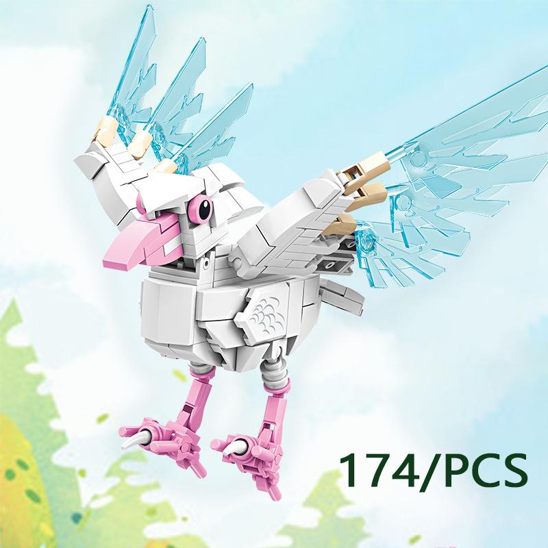 MOC Пазл Животные Строительные блоки Пчела Тигр Лев Жираф Лягушка Крокодилы Лиса Птица Дикий кабан Насекомые Мини DIY Кирпичный конструктор Игрушка Подарок F029