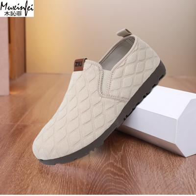 Женская летняя обувь 2025 Новый стиль Одношаговые плоские туфли для мамы С мелким вырезом Ленивые Дышащие Дешевые туфли Распродажа Бесплатная доставка