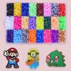3D Stereo Puzzle 5mm Fuse Beads Set - 24 Colors, 4800 Pieces for DIY Crafts and Children's Toys