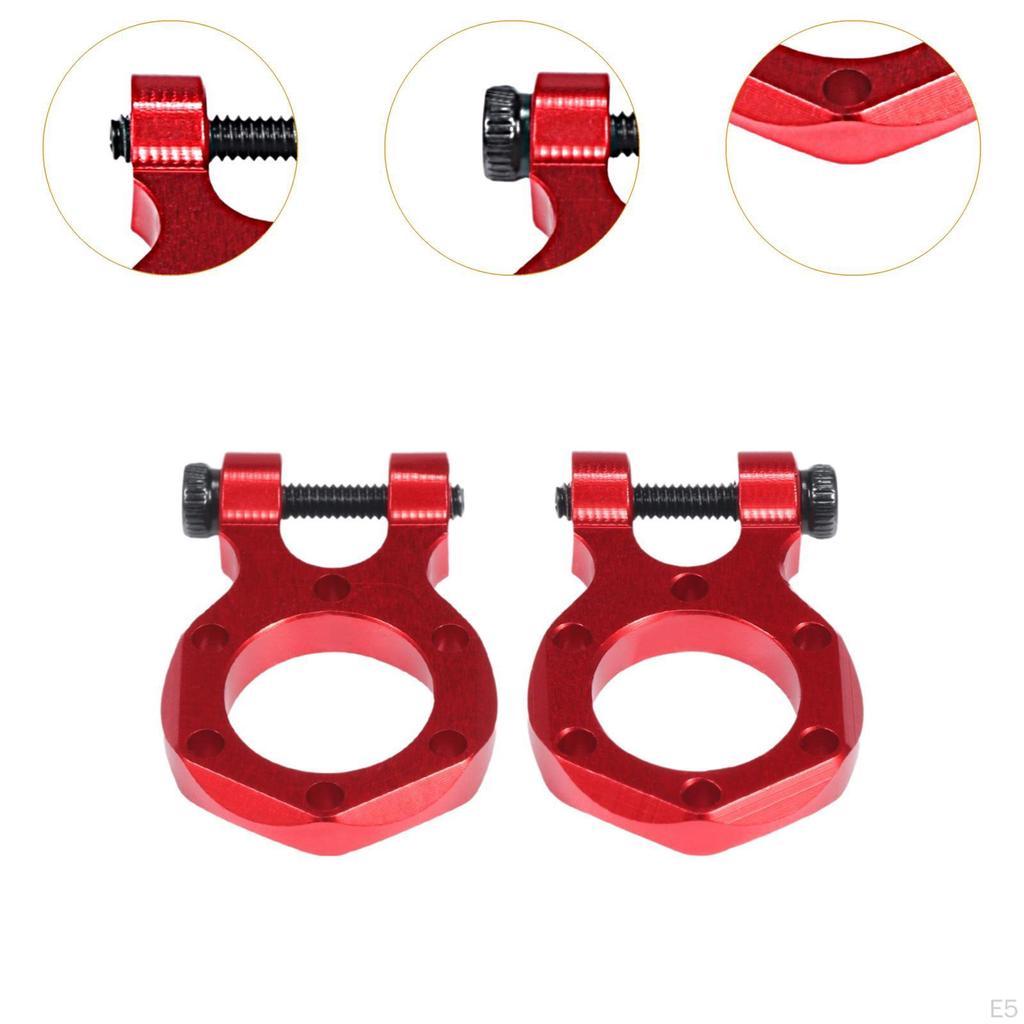 2 Pieces Aluminum Alloy Tow Hook for 1/10 Scale Crawler Truck RC Accessory