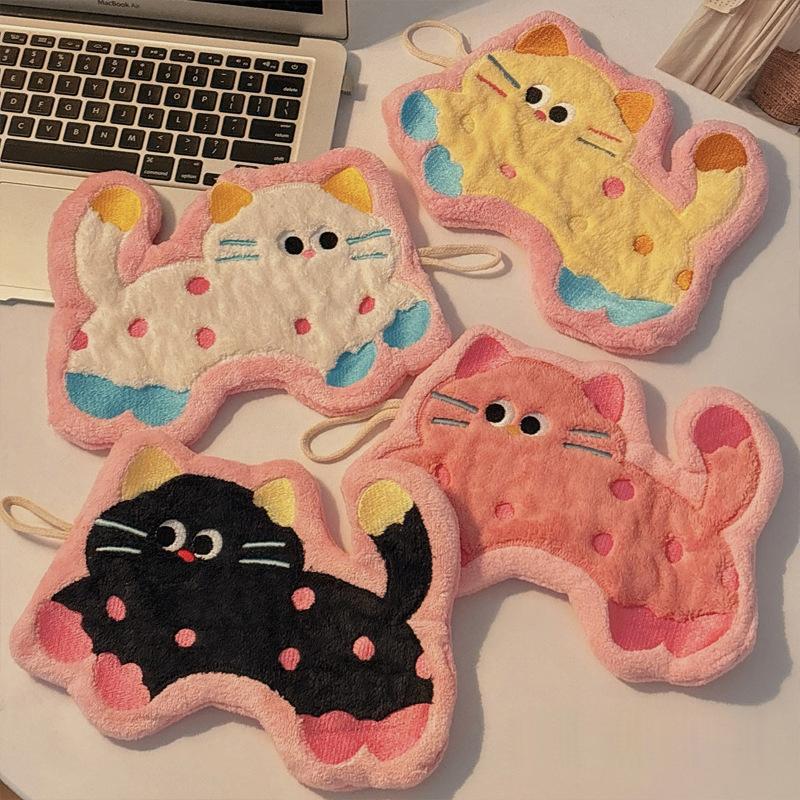 Впитывающее полотенце для рук для ванной комнаты Кавайный утолщенный носовой платок Настенное полотенце для рук Кухонное полотенце для рук Декор комнаты