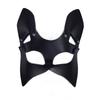 Women Halloween Female Leather Mask Half Face Fox Cat Sexy Cosplay Bunny Masks Goth Punk Party Bar Nightclub Costume Accessories