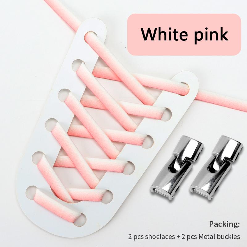 New Gradient Elastic Laces Sneakers Cross Locks Shoelaces Without Ties Kids Adult Sports No Tie Shoe Laces Rubber Bands Shoelace