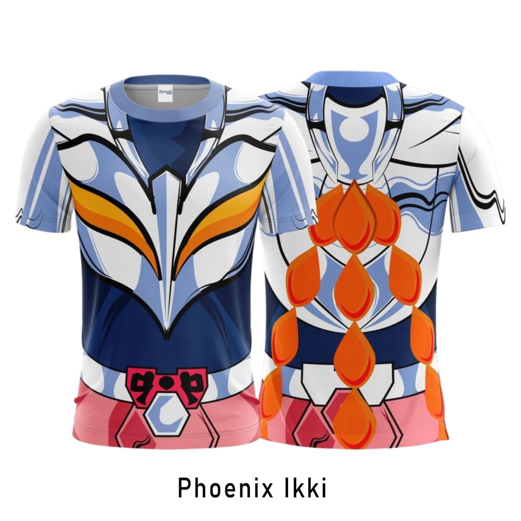 Saint Seiya Pegasus Seiya Cosplay Armor Print T-Shirt Unisex Kids Quick Dry Breathable Short Sleeve Tee Streetwear Sport Tops