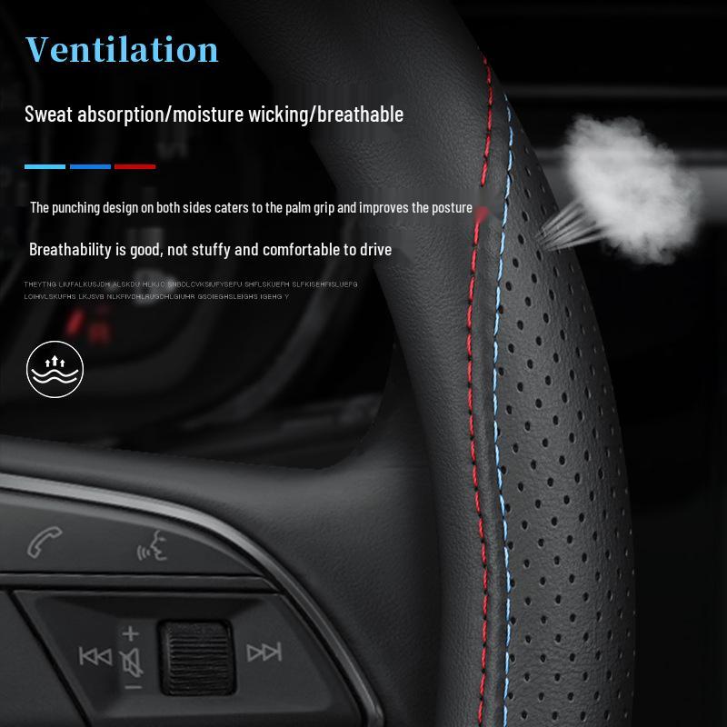 Leather Steering Wheel Cover for Range Rover Sport, Discovery, Freelander, Aurora