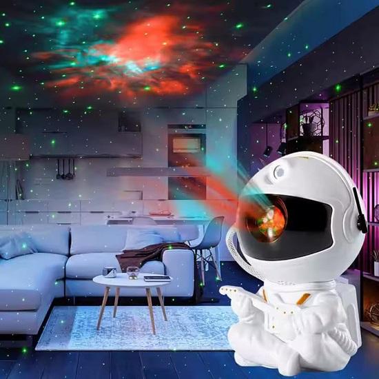 Astronaut Galaxy Projector Night Light  360 Rotating Nebula Star Projector with Remote, Timer Head LED Space Lamp for Kids’ Bedroom, Home, Gifts, Toys