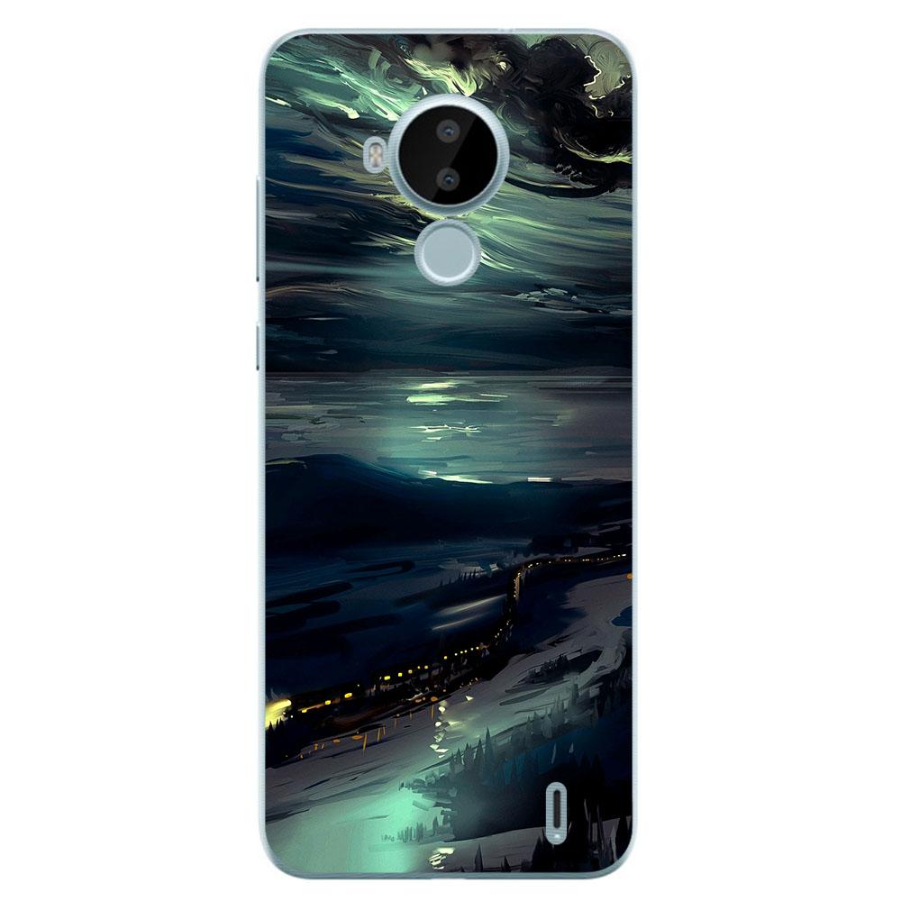 I Am Alone Phone Case For Nokia C30 2021 6.82 Inch Bags Fashion Luxury Color Cartoon Printed Paint Mobile