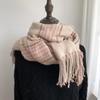 New Imitation Cashmere Plaid Scarf Women's European and American Fashion Autumn and Winter Thickened Warm Fringed Shawl Scarf