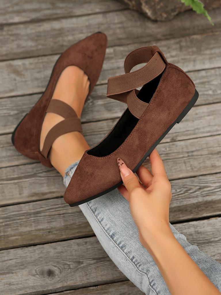 Модные туфли на плоской подошве, удобные туфли с эластичными ремешками на щиколотке, классические балетки, туфли без застежек для женщин
