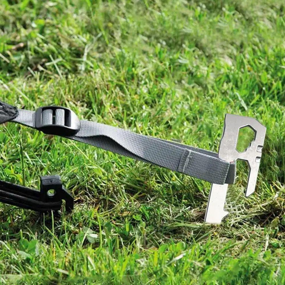 6Pcs/set Wind-Resistant Camping Tent Stakes Heavy Duty Garden Ground Nail Outdoor Travel