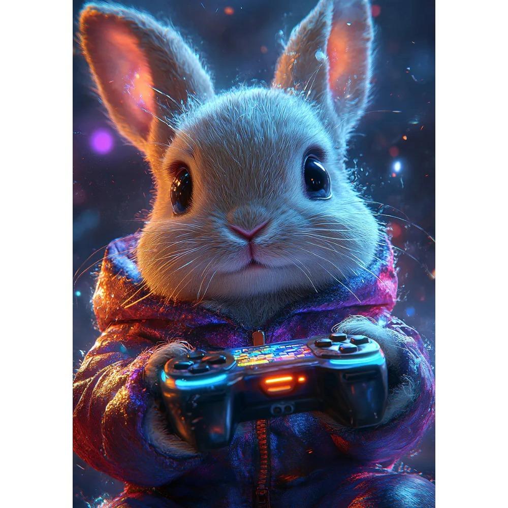 Interesting Rabbit Professional Portrait Posters Game Chef Hero Modern Prints Canvas Wall Art Pictures Home Living Room Decor