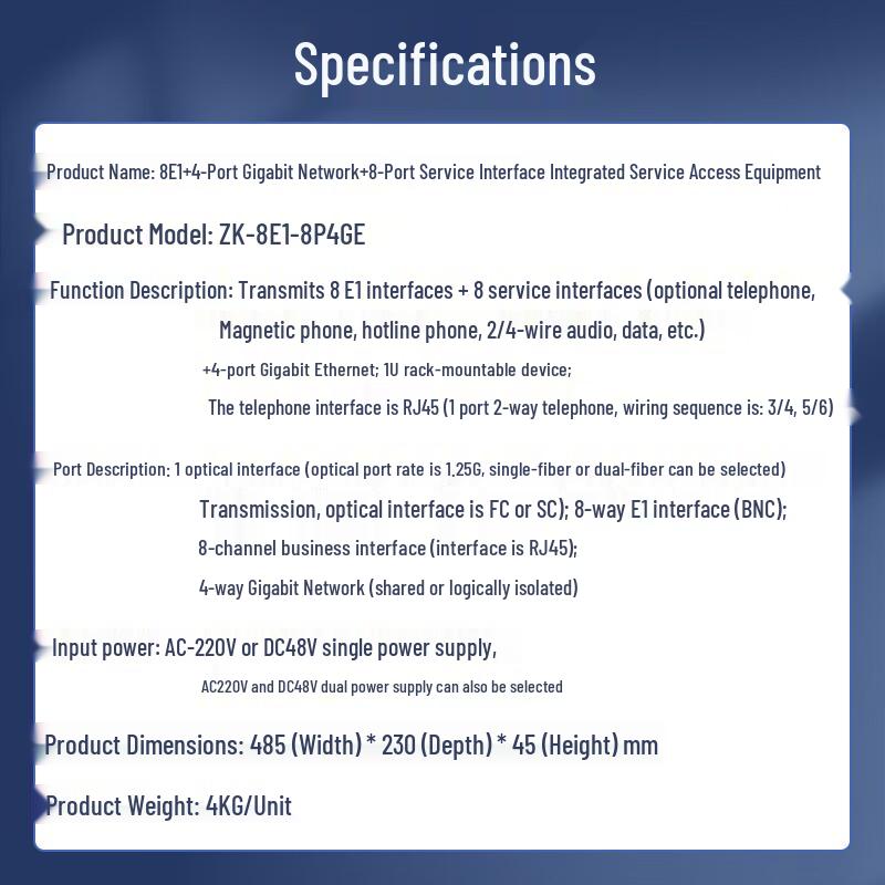 Zhongke Optoelectronics Integrated Services PCM Optical Transceiver