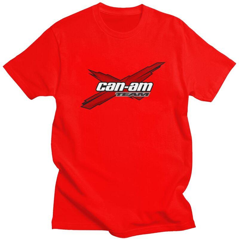 Мужские футболки CanAm на заказ, с коротким рукавом, хлопковые, классические, повседневные, одежда с принтом мотоцикла BRP