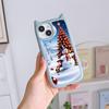 Мягкий чехол для телефона с кошачьими ушками для iPhone 16 15 14 13 12 11 Pro Max, устойчивый к падениям, прозрачный акриловый чехол NY35, новогодний рождественский Санта-Клаус