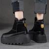 2024 Женская обувь Ботинки женские с боковой молнией Модные повседневные ботинки с круглым носком Женская зимняя обувь на бархатной платформе для женщин