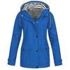 Waterproof Women Rain Jacket Windproof Hooded Outdoor Plus Solid Raincoat
