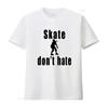 Футболка для девушек из клуба катания на роликах Roller Derby с надписью Skate Dont Hate, винтажная, стираная, удобная, эластичный топ для повседневной носки