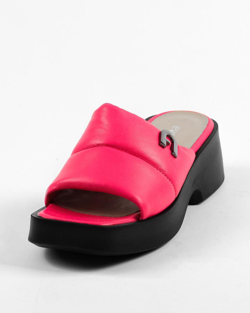 Slippers with Thick Soles Evromoda 6811320 36 Fuchsia Leather