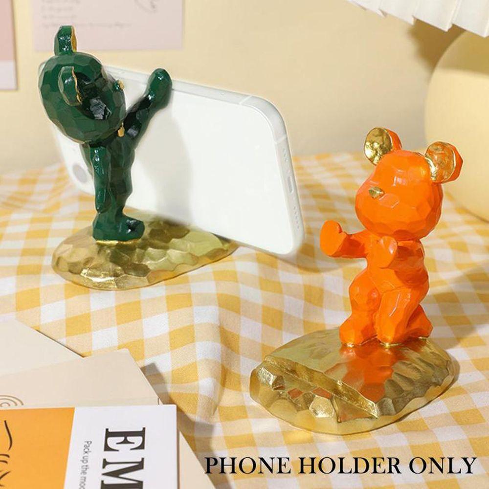 Phone Accessories Mobile Bracket Mobile Phone Stand Bear Sculpture Phone Holder Storage Holders