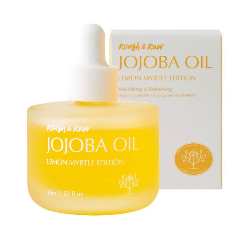 Rough & Low Organic Jojoba Oil Lemon Myrtle Edition Unrefined Cold-Pressed Golden Face Oil, 1 pcs, 45ml