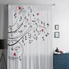 Музыкальные ноты и сердца прозрачные занавески для гостиной современные вуалевые тюль оконные занавески для спальни кухонные шторы