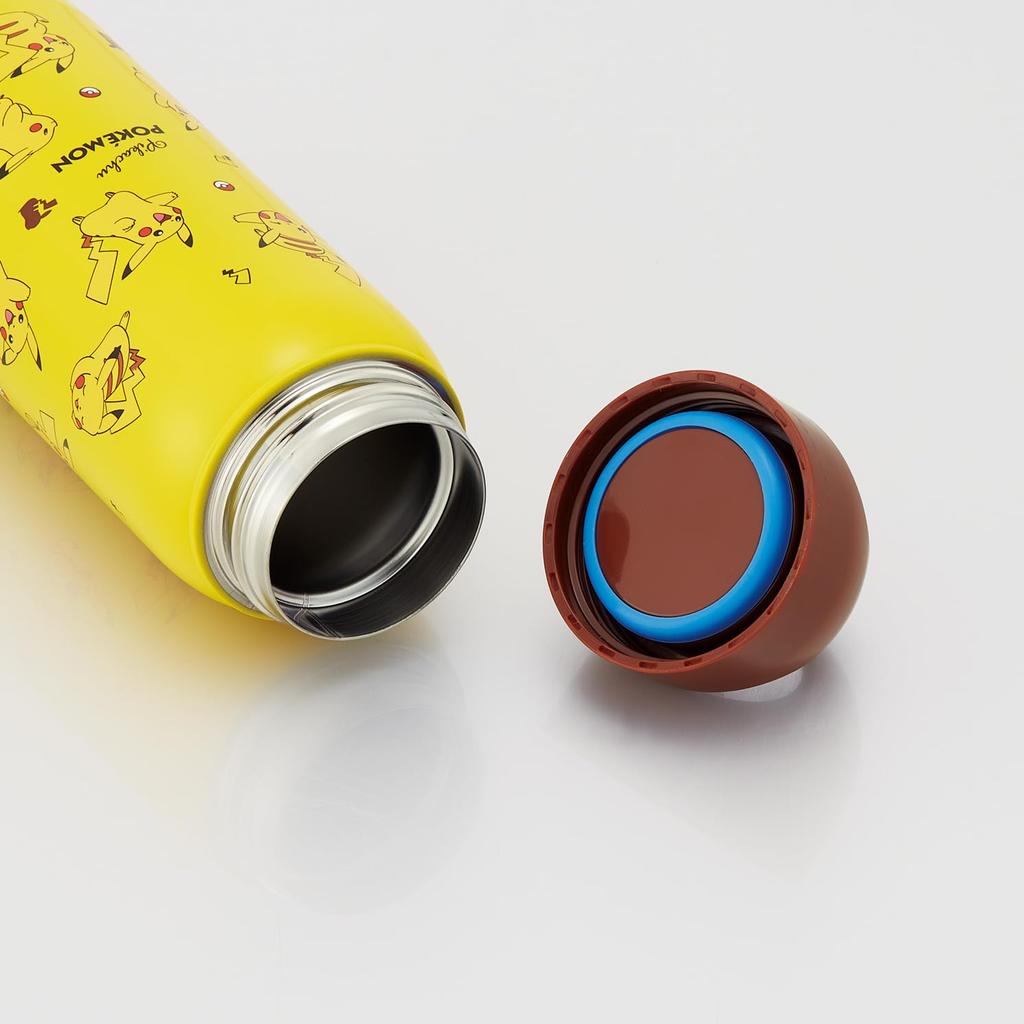 Skater Кружка из нержавеющей стали для питья прямо из горла, бутылка для воды 500 мл, Pokemon Pikachu, с изоляцией/холодная, SMC5-A