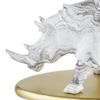 Animal Sculpture Rhinoceros Statue Decoration 24x13x13cm Fengshui Decor Desk Collection for Home
