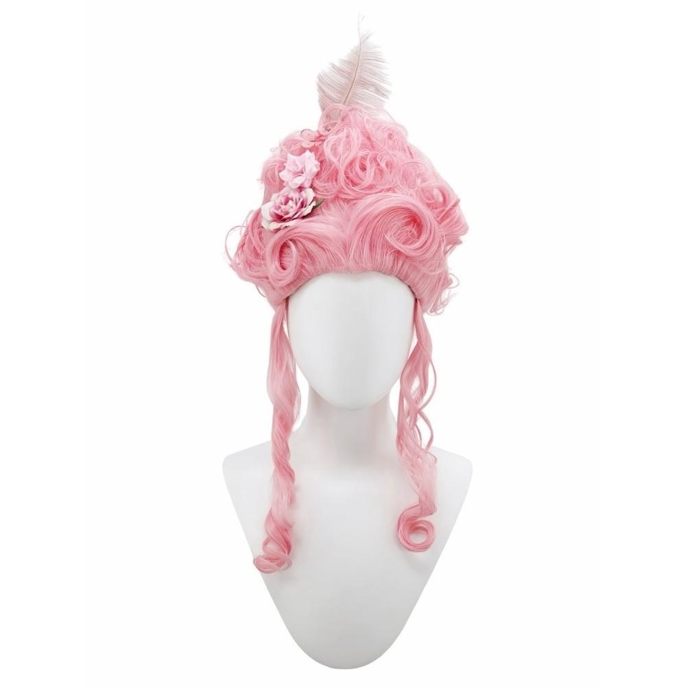 Rococo-style Vintage Court-style Voluminous Curls 18th Century Colonial Lady Wig Halloween