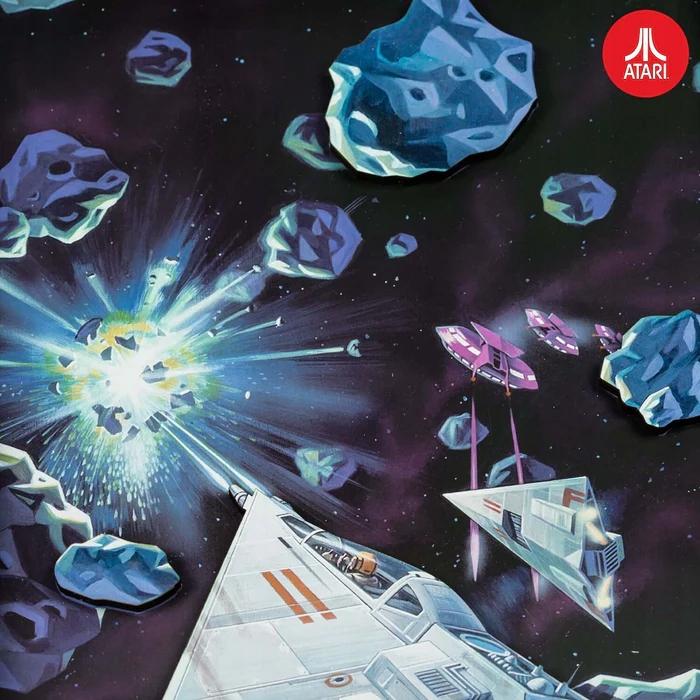 wall decoration picture Atari 3D Wall Art Asteroids retro 25x2.2x33.8cm
