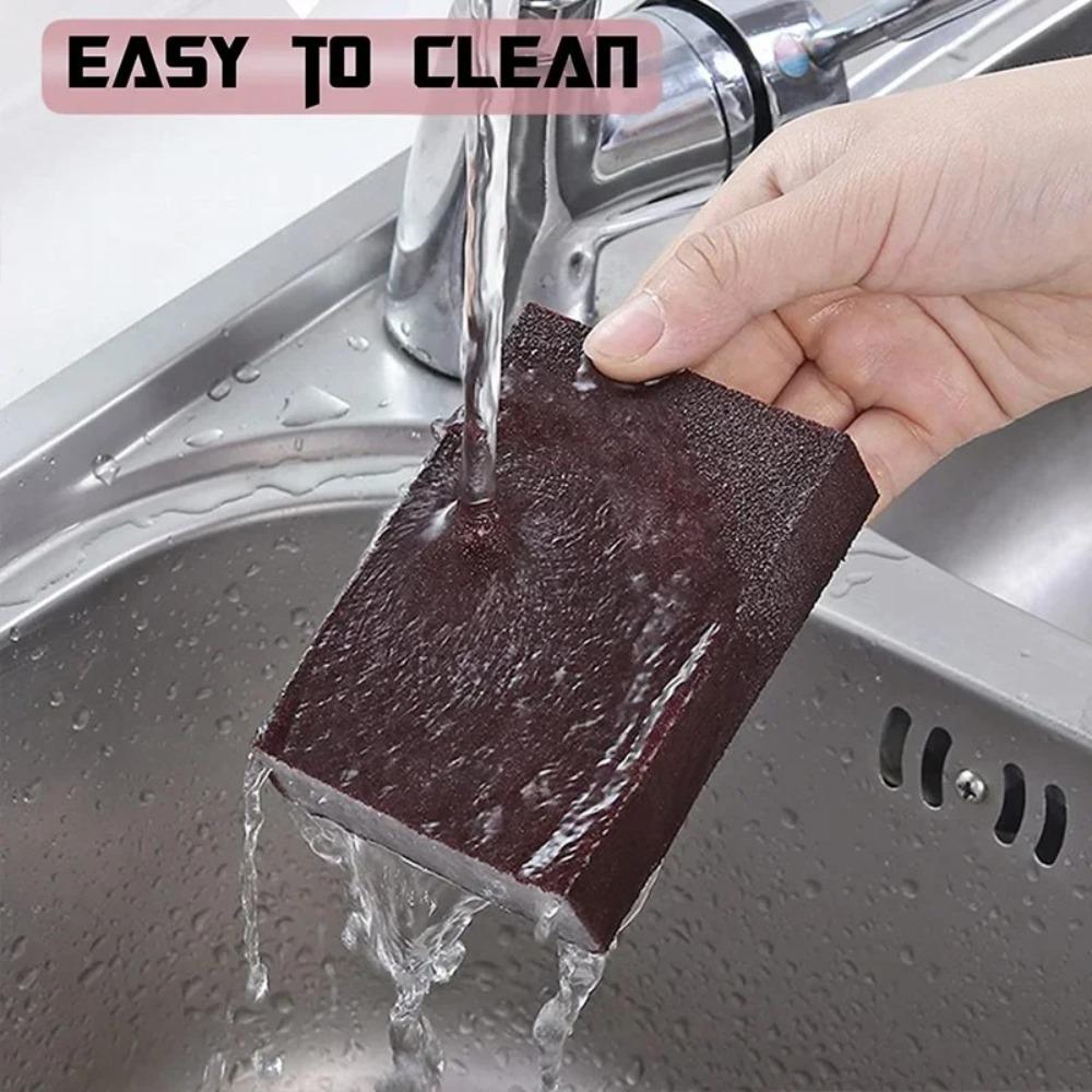 10pcs Cleaning Dish Cleaning Sponge Brush Emery Scouring Pads  Kitchen Tools Gadgets