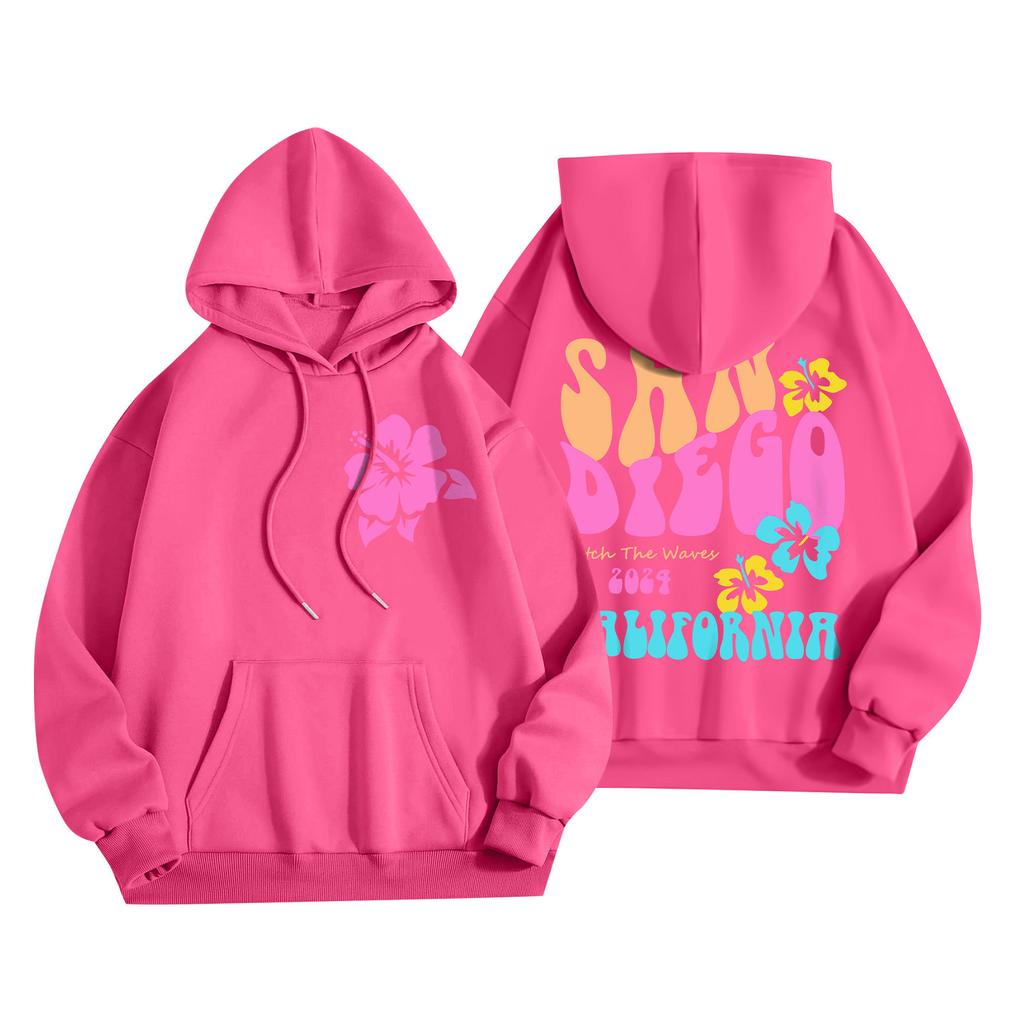 Толстовки для девочек-подростков с длинным рукавом и принтом букв, повседневные графические толстовки с капюшоном, пуловер с завязками, симпатичная толстовка большого размера