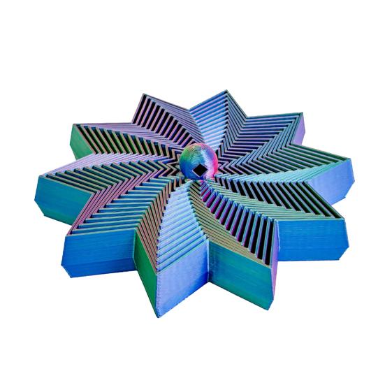 Расширенная сенсорная фиджет-звезда Вращающаяся спиральная звезда Фиджет-игрушка Вращающаяся башня Гибкая звезда с ручкой для снятия стресса и тревоги Домашняя офисная настольная игрушка