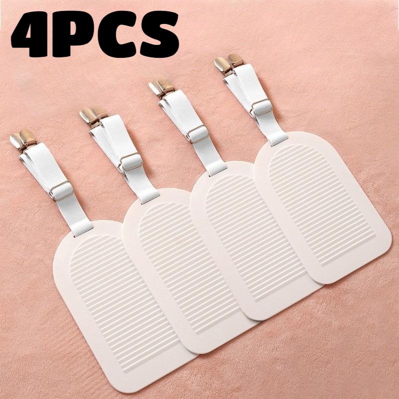 Bed Sheet Clips Adjustable Bed Sheet Holder Straps Set of 2/4/8pcs Elastic Fitted Bedding Clips Fasteners for Home Hotel
