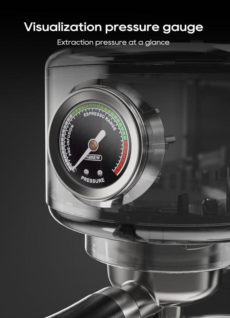 HiBREW 20 бар Полуавтоматическая эспрессо-кофемашина с регулировкой температуры Холодная/Горячая Супертонкая кофеварка Капучино H10B