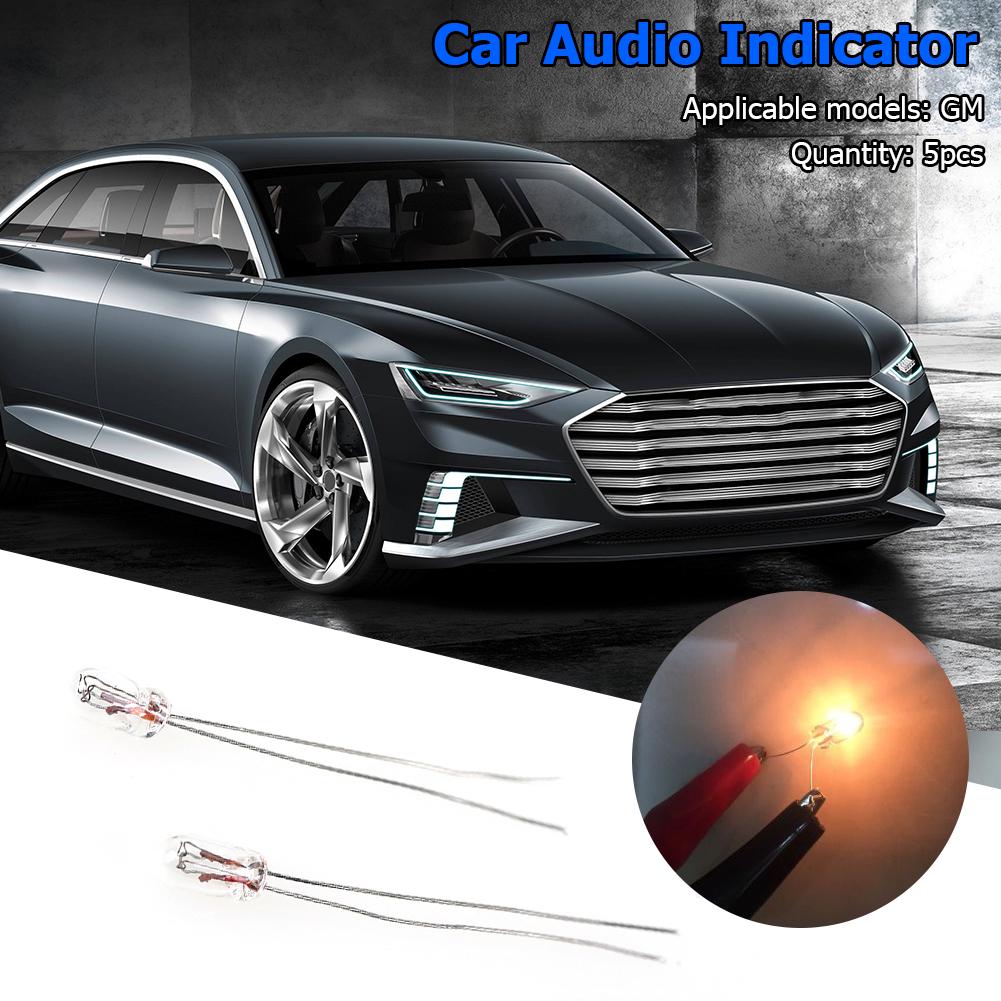 5 шт. T3 T4 T5 14 В универсальная автомобильная аудиосистема индикаторная лампа приборная панель панели приборов янтарно-желтые автомобильные аксессуары