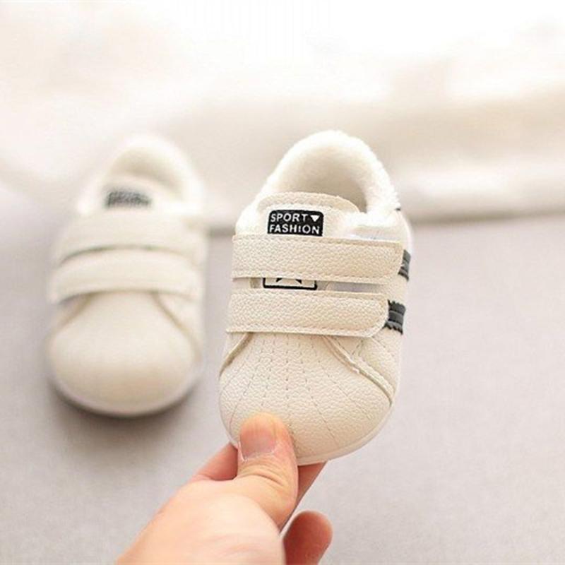 Зима Новые Корейский Стиль Новорожденные Девочки Мальчики Первые Шаги Детская Обувь Хлопок Мягкая Подошва Нескользящая Обувь 1-2 Года