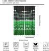 Sports themed bedroom curtains, circular football field art style bedroom curtains under the spotlight, suitable for bedrooms