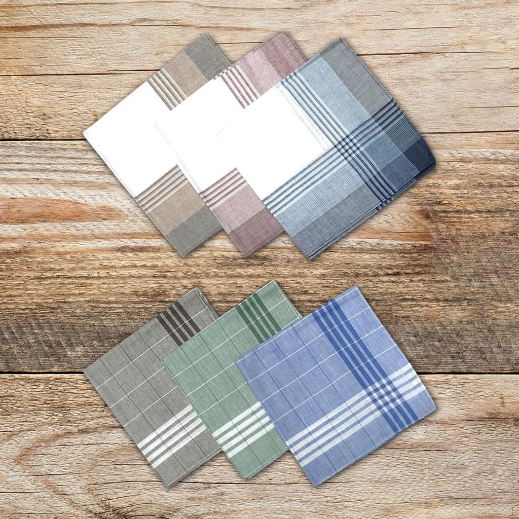 6x Men Wipe The Sweat Towels Comfortable 40Cmx40cm Fashion Hankies