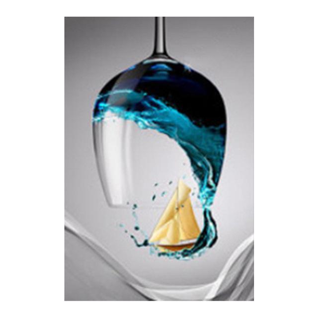 Романтический бокал для вина, парусник, холст, картина, постер, современное искусство, настенная картинная галерея, ресторан, бар, украшение для дома, гостиной