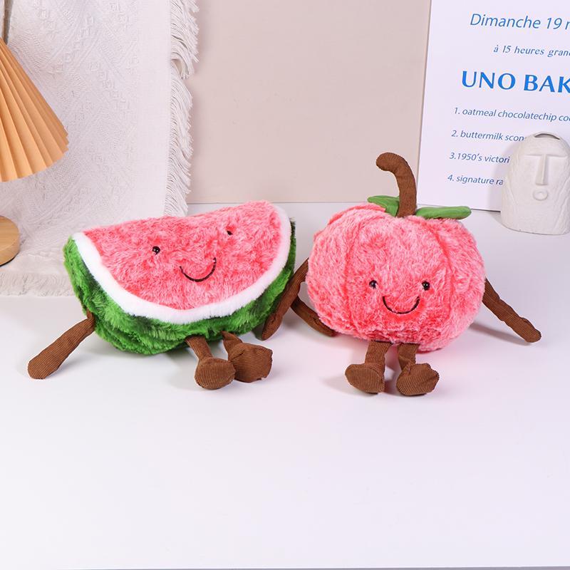 Творческая плюшевая игрушка в виде фруктов, мультяшная кукла с арбузом и вишней, мягкая плюшевая подушка Kawaii, украшение для дома, праздничные подарки