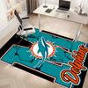 Miami Dolphins logo Print Area Rug - Soft, Washable Non-Slip Indoor Mat for Office Chairs, Living Room, Home Office Decorative Rug