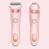 Women Electric Shaver Double Heads USB Rechargeable Waterproof Portable Face Body Bikini Area Arm Leg Hair Removal Epilator Razor Trimmer