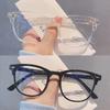 Модные очки с защитой от синего света, большие квадратные черные прозрачные оправы для женщин и мужчин, простые очки для производства компьютерных глаз